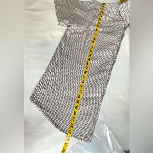 HART SCHAFFNER MARX Men’s tan and white check short sleeve shirt size L. - Picture 12 of 12